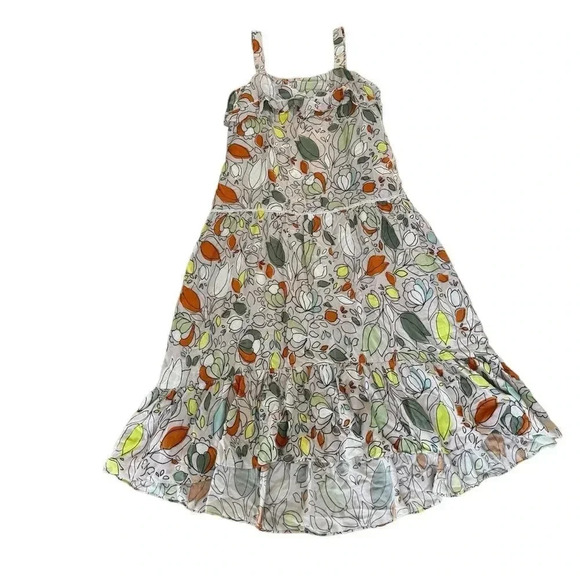 Slate & Willow Floral Peasant Maxi Dress Sleeveless Straps Square neckline 6 RTR - Picture 5 of 12